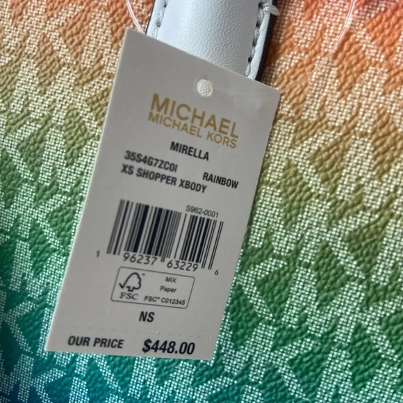 Michael Kors XS Rainbow Mirella Crossbody - Picture 7 of 10